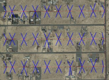 broadband fiber mapping of buildings and houses satellite view